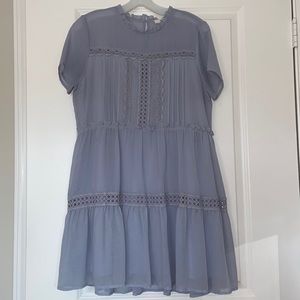 Dusty Blue Lace Dress